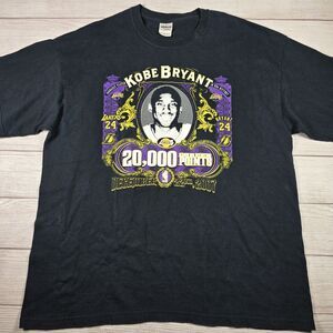 Vintage Y2K 2007 Kobe Bryant 20,000 Points T Shirt Sz XL Los Angeles Lakers NBA